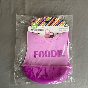 CB EAT by Chewbeads Baby Silicone Bib (2 Pack), 100% Safe Silicone